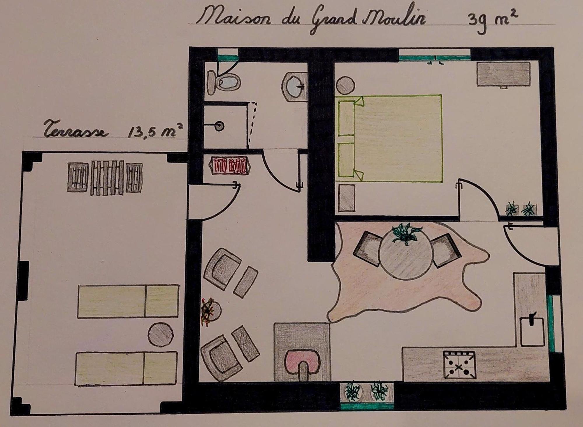 Maison Du Grand Moulin Saint-Aubin-en-Charollais Eksteriør billede